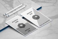 Template With Two Vertical Blank Business Cards And In Blank Business Card Template Psd