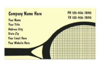 Tennis Business Cards Zazzle Intended For Table Tennis Certificate Template Free