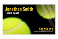 Tennis Coach For Tennis Lessons Business Card Zazzle Regarding Quality Tennis Gift Certificate Template