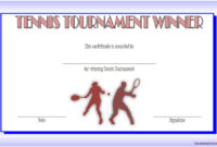 Tennis Tournament Certificate Templates 8 Sporty Designs Inside Awesome Tennis Certificate Template Free