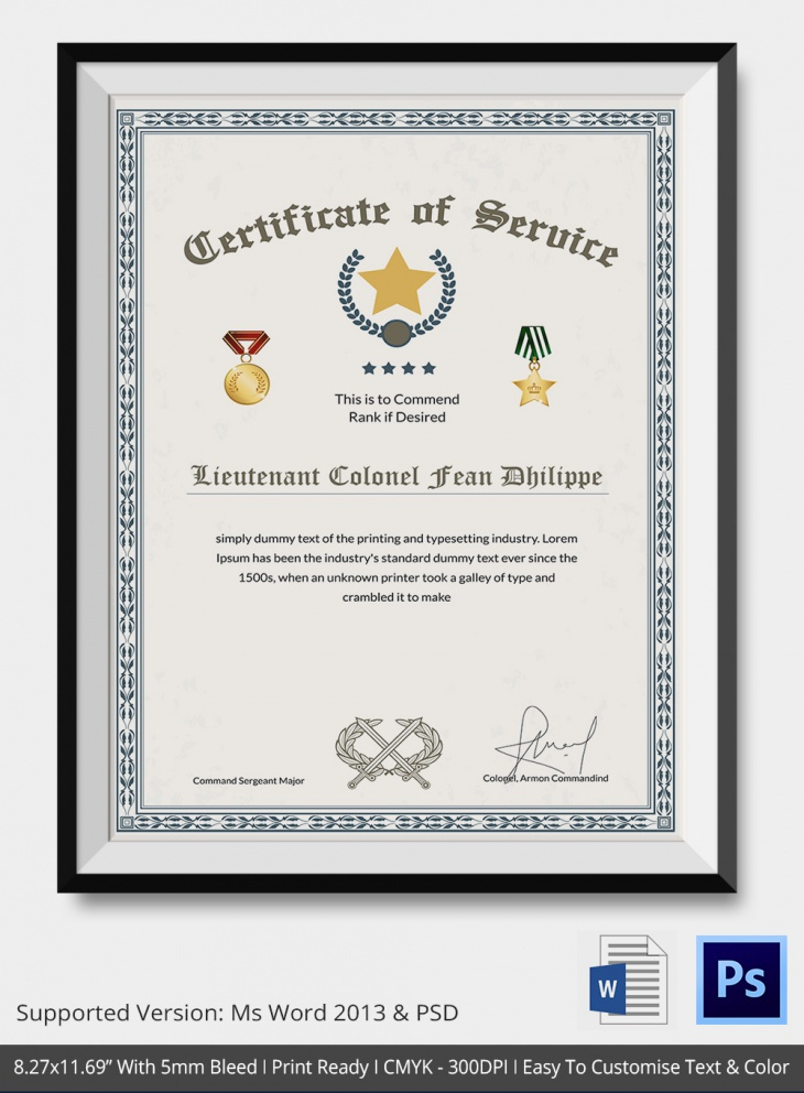 Thank You Certificates Psd Word Designs Design For Recognition Of Service Certificate Template