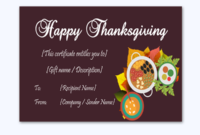 Thanksgiving Gift Certificate Template Maroon Word Layouts Pertaining To Best Thanksgiving Gift Certificate Template Free