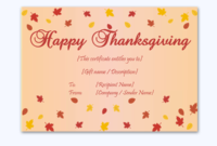 Thanksgiving Gift Certificate Template Pink Word Layouts Within Pink Gift Certificate Template