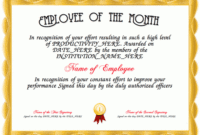 The Gallery For Employee Of The Year Award Wording For Free Employee Of The Year Certificate Template Free