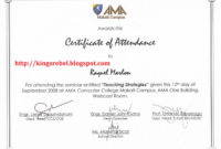 Tidbits And Bytes Example Of Certificate Of Attendance Pertaining To Certificate Of Attendance Conference Template