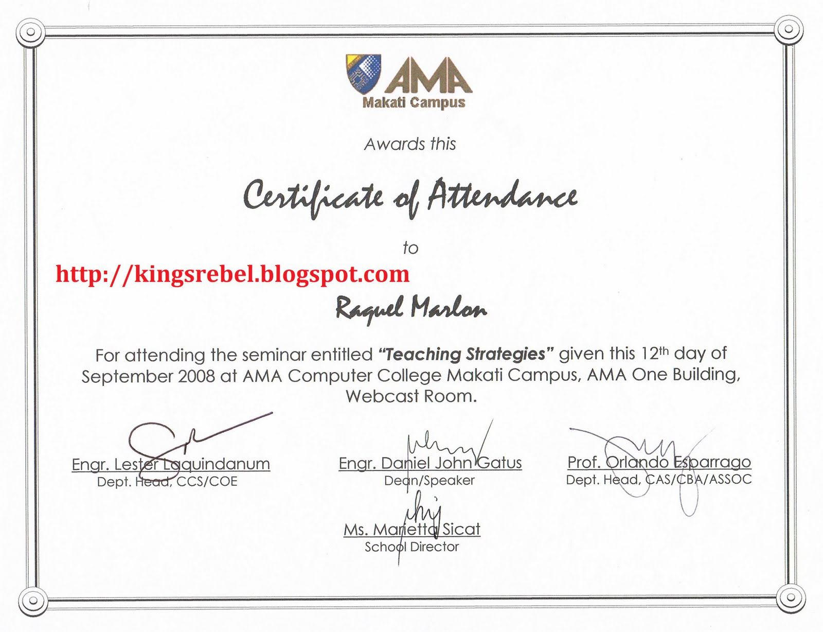 Tidbits And Bytes Example Of Certificate Of Attendance Pertaining To Certificate Of Attendance Conference Template