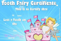 Tooth Fairy Certificate With Regard To Tooth Fairy Certificate Template Free