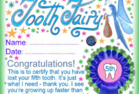 Tooth Fairy Letter Pdf Letter Template Pertaining To Free Free Tooth Fairy Certificate Template