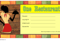 Top 12 Restaurant Gift Certificates New York City Free With Dinner Certificate Template Free