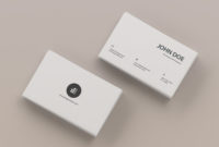 Top View Back And Front Business Card Mockup Psd Throughout Front And Back Business Card Template Word