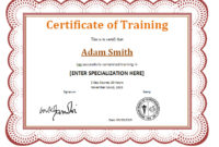 Training Certificate Template Doc Planner Template Free Inside Training Completion Certificate Template 10 Ideas