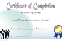 Training Completion Certificate Template Top 10 Ideas Free Throughout Free Training Completion Certificate Templates