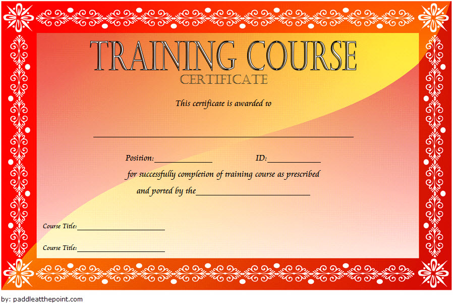 Training Course Certificate Templates 10 Best Choices Pertaining To Training Completion Certificate Template 10 Ideas