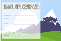 Travel Gift Certificate Editable 10 Modern Designs Regarding Fishing Gift Certificate Template