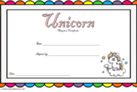 Unicorn Adoption Certificate Free Printable 7 Great Ideas Pertaining To Kindness Certificate Template 7 New Ideas Free