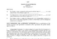 Usa Independent Contractor Agreement For Real Estate Within Business Broker Agreement Template