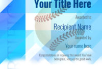 Use Free Baseball Certificate Templates Awardbox With Regard To Amazing Baseball Achievement Certificates