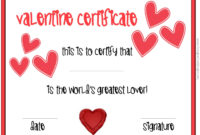 Valentine'S Day Certificates For Quality Love Certificate Templates
