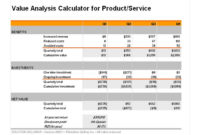 Value Analysis Calculator Value Analysis Template For Business Value Assessment Template