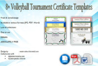 Volleyball Tournament Certificate Templates 8 Free Download For Printable Volleyball Certificate Template Free