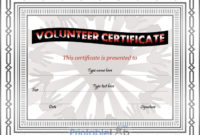 Volunteer Certificate For Students Template In Dove Gray For Printable Volunteer Certificate Template