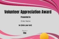 Volunteer Certificate Of Appreciation Customize Online Within Best Volunteer Of The Year Certificate Template