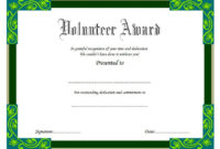 Volunteer Certificate Templates 10 Best Designs Free Inside Amazing Outstanding Effort Certificate Template