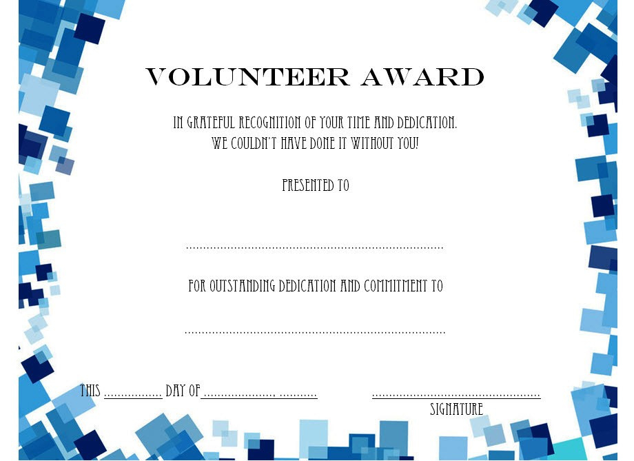 Volunteer Certificate Templates 10 Best Designs Free Pertaining To Certificate Of Job Promotion Template 7 Ideas