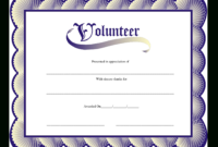 Volunteer Certificate Templates At Allbusinesstemplates Intended For Volunteer Certificate Templates