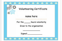 Volunteer Certificate Templates Best Samples Within Best Volunteer Certificate Templates