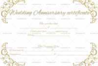 Wedding Anniversary Certificate Template 22 Editable Intended For Marriage Certificate Template Word 10 Designs