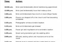 Wedding Itinerary Template 8 Download Free Documents In For Awesome Wedding Reception Agenda Template