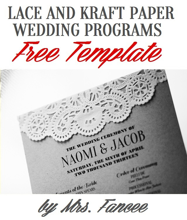 Wedding Program Template Mrs Fancee Pertaining To Wedding Agenda Template
