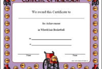 Wheelchair Basketball Certificate Sample Templates Inside Basketball Tournament Certificate Template