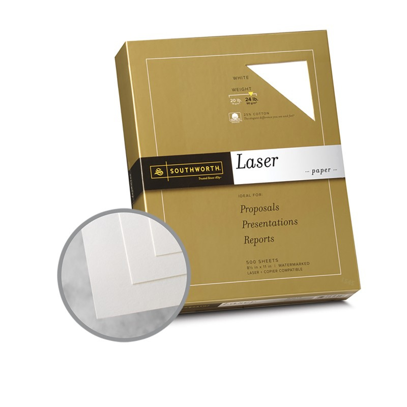 White Paper 8 1/2 X 11 In 24 Lb Bond Smooth 25 Cotton With Regard To Southworth Business Card Template