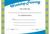 Workshop Certificate Template Best Templates Ideas With Regard To Free Sales Certificate Template