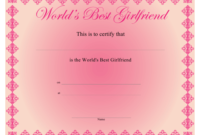 World'S Best Girlfriend Certificate Template Download Pertaining To Quality Best Boyfriend Certificate Template