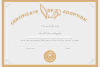 You Are In Good Company Good On Paper Bunny Adoption Regarding Blank Adoption Certificate Template