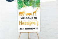 Zoo /Jungle/ Safari Editable Custom Text Sign Welcome Sign With Zoo Gift Certificate Templates Free Download