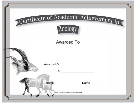 Zoology Academic Achievement Certificate Template Download With Regard To Awesome Science Achievement Certificate Template Ideas