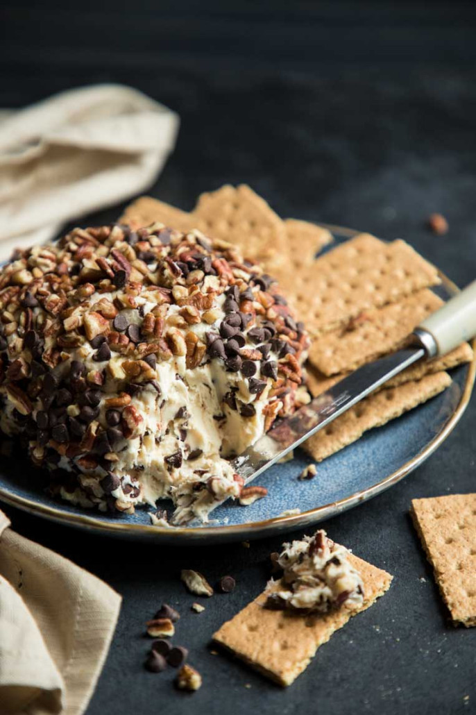 Chocolate Chip and Pecan Dessert Cheese Ball Chocolate Chip and Pecan Dessert Cheese Ball