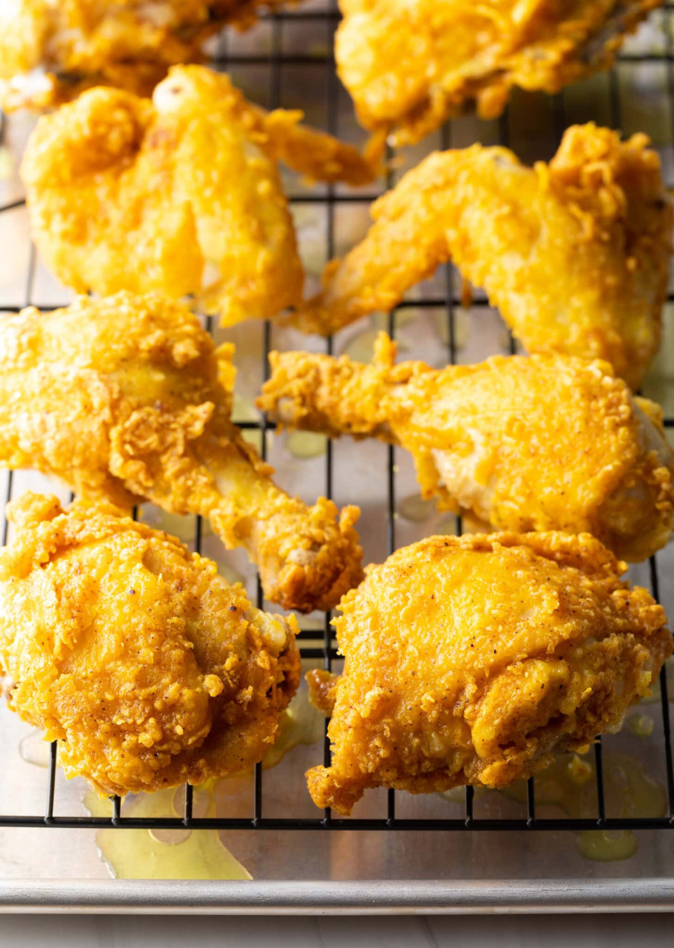 Crispy Broasted Chicken Recipe (Video) - A Spicy Perspective Crispy Broasted Chicken Recipe (Video) - A Spicy Perspective