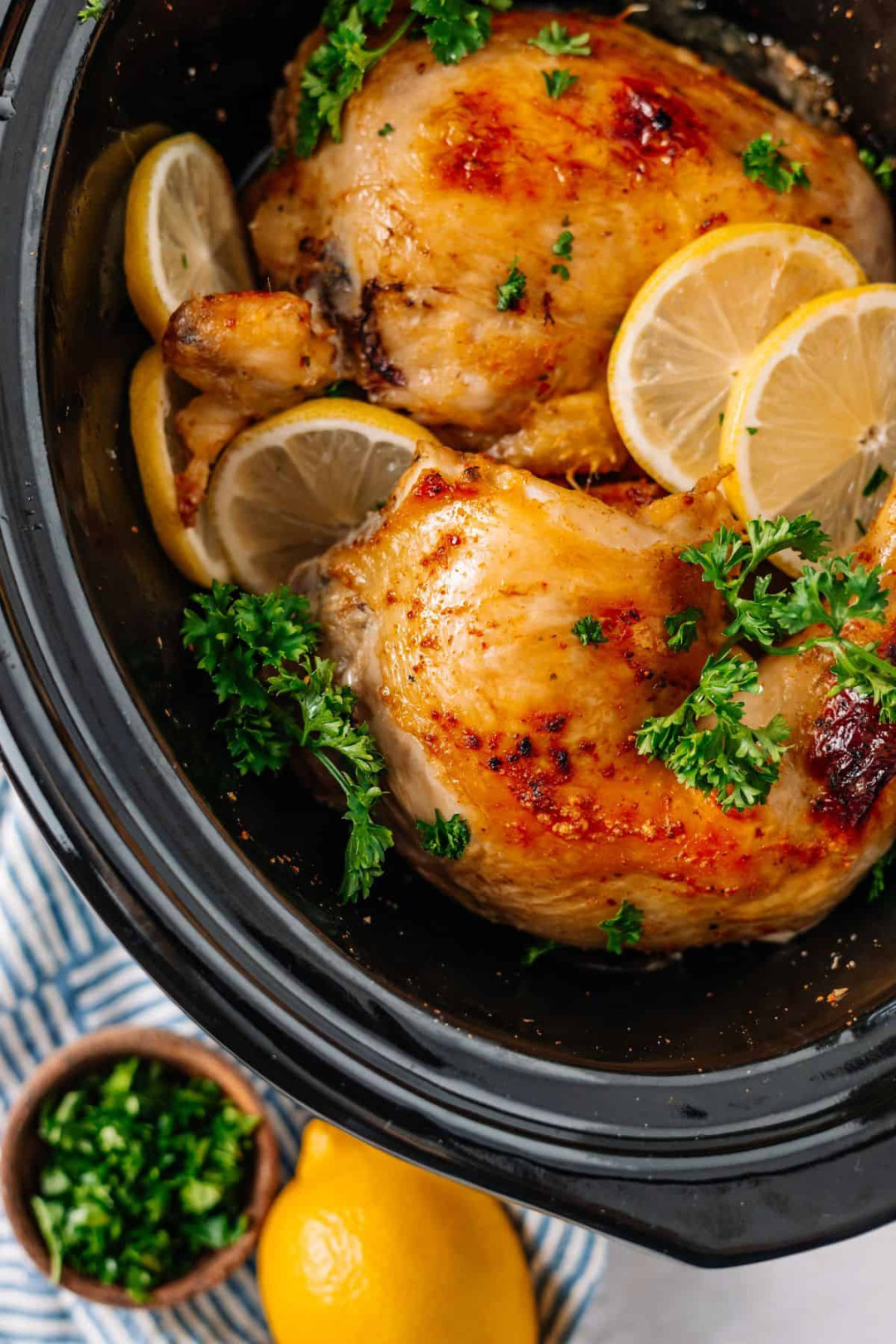 Crockpot Chicken Leg Quarters [+Video] - Dr