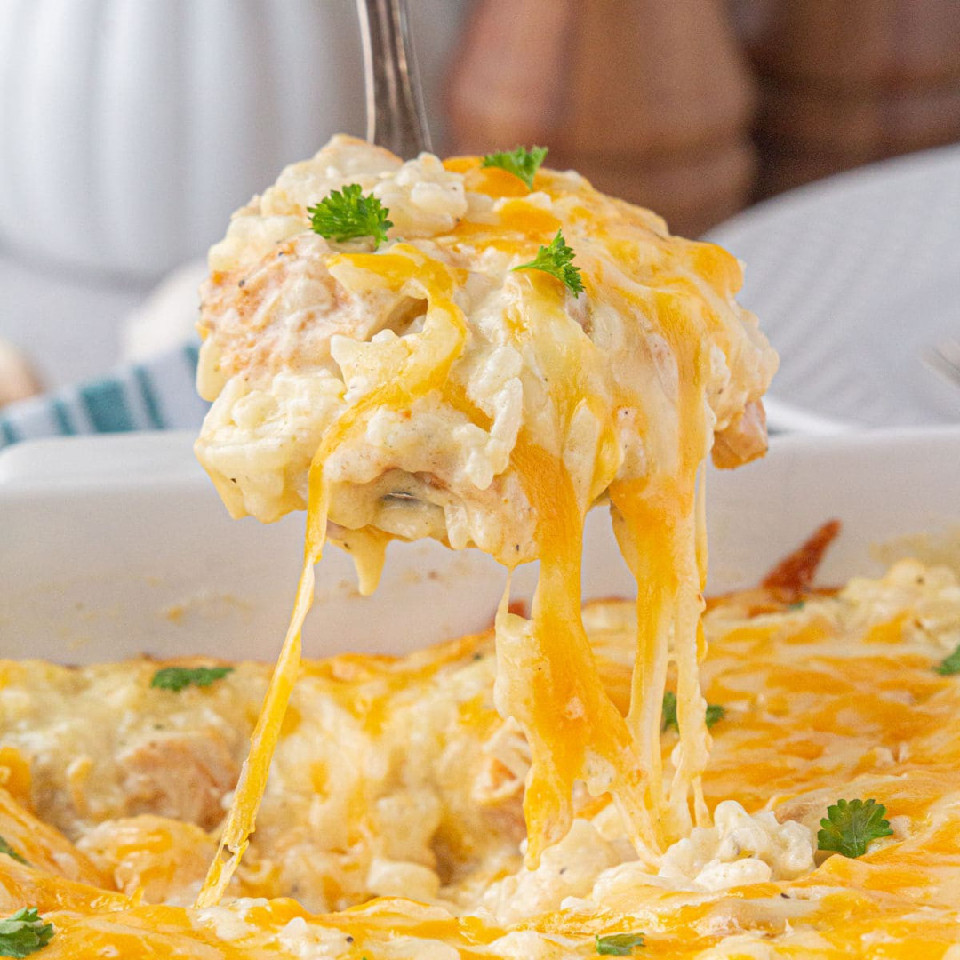 Easy Creamy Angel Chicken and Rice Casserole Easy Creamy Angel Chicken and Rice Casserole