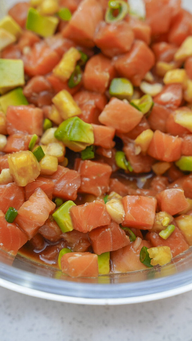 Easy,  Minute Hawaiian Salmon Poke Recipe