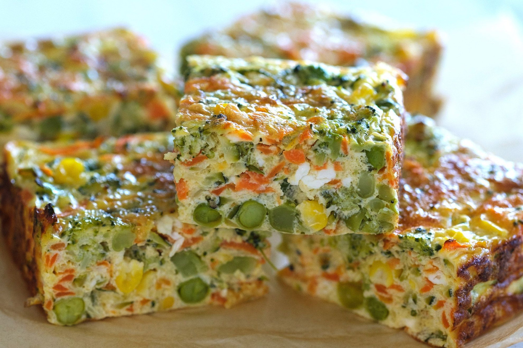 Protein-packed veg and cottage cheese slice recipe Protein-packed veg and cottage cheese slice recipe