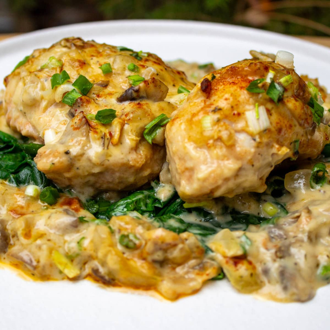 Chicken and Cream of Mushroom Soup (Baked) Chicken and Cream of Mushroom Soup (Baked)