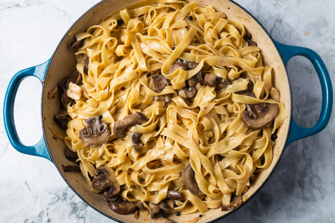 Creamy Steak Fettuccine - Cooking with Carbs