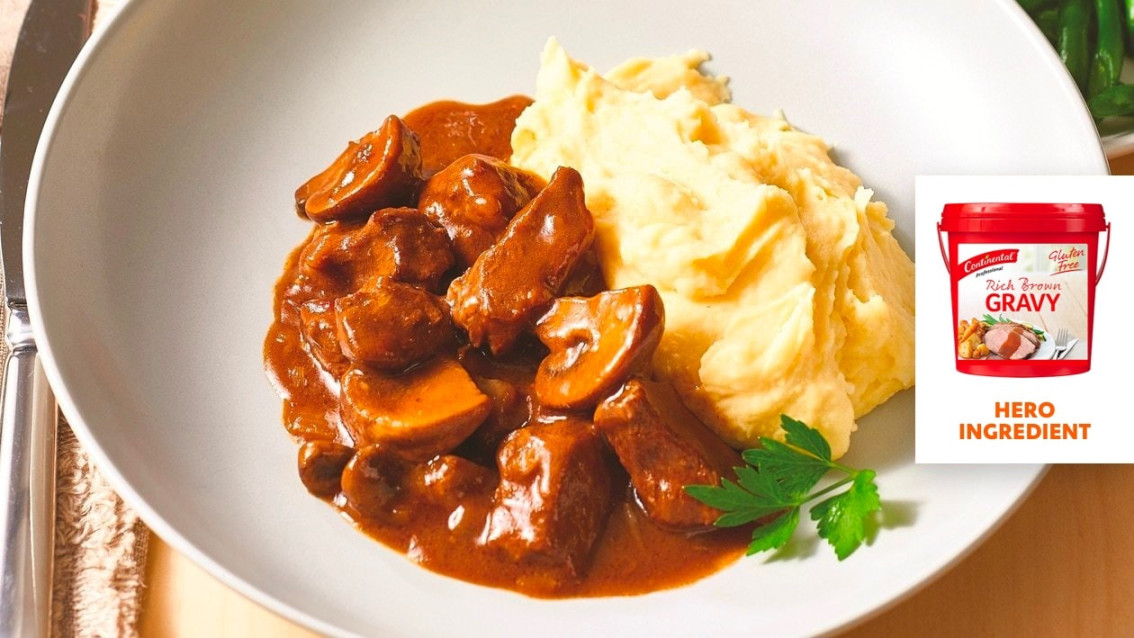 Diced Steak and Mushroom Goulash Diced Steak and Mushroom Goulash