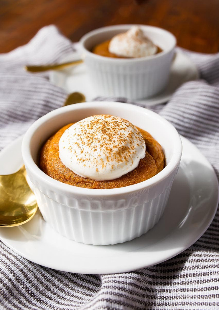 Easy Pumpkin Cake Made in Ramekins to Serve Two - Dessert for Two Easy Pumpkin Cake Made in Ramekins to Serve Two - Dessert for Two